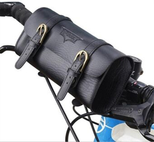 B-SOUL Vintage Style PU Leather Bike Handle Bar Bag Waterproof Multi-functional Bicycle Bag