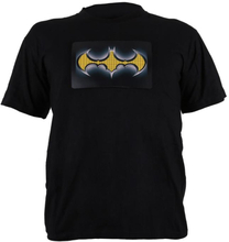 T-shirt LED 2-färgad Batman design storlek XL