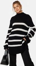 BUBBLEROOM Remy Striped Sweater Black / Striped XS