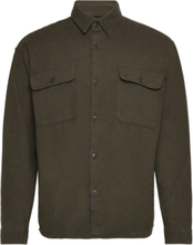 Slhmason-Twill Overshirt Ls Noos Tops Overshirts Brown Selected Homme