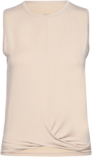 Wrapped Tank Top T-shirts & Tops Sleeveless Beige Moonchild Yoga Wear*Betinget Tilbud