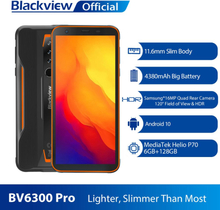 BLACKVIEW BV6300 Pro Rugged Phone Helio P70 6GB+128GB Smartphone 4380mAh Android 10.0 Mobile Phone IP68 Waterproof Cellphone