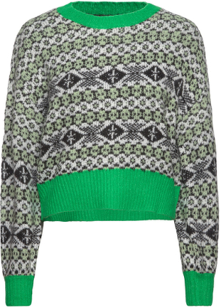 Onldea L/S Jq O-Neck Cc Knt Tops Knitwear Jumpers Green ONLY