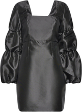 Georgia Double Pouf Sleeve Mini Dress Designers Short Dress Black By Malina