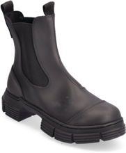 Recycled Rubber Shoes Chelsea Boots Black Ganni