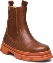 Booties - Flat - With Elastic Boots Støvler Brown ANGULUS