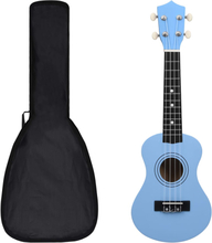 vidaXL Sopran-ukulele sett med veske for barn babyblå 21