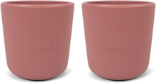 Filibabba Mugg Silikon 2-pack (Rosa)