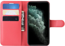 iPhone 12 / 12 Pro cover & stander med kreditkortholder. Rød