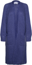 Lyra Knit Long Cardigan Tops Knitwear Cardigans Navy Noella