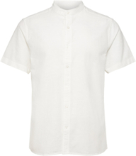 Ratter Linen Ss Shirt Tops Shirts Short-sleeved White Gabba