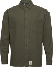 Deacon Heavy Shirt Ls Tops Shirts Casual Green Fat Moose