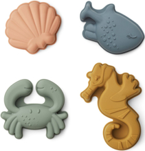 Gill Sand Moulds 4-Pack Toys Outdoor Toys Sand Toys Multi/mønstret Liewood*Betinget Tilbud