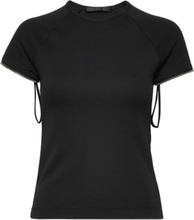 Zip Baby T.interlock T-shirts & Tops Short-sleeved Svart Helmut Lang*Betinget Tilbud