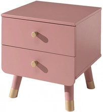 Vipack Sängbord Billy 2 lådor trä rosa