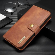 DG.MING Detachable Split Leather Wallet Cover + PC Hard Shell for Samsung Galaxy Note 10/Note 10 5G