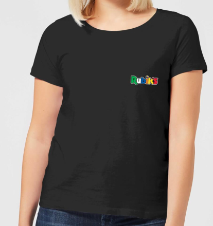 Rubik's Core Logo Pocket Women's T-Shirt - Black - 3XL