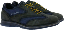 bugatti Herren Echtleder-Schnür-Schuhe im Used-Look Alltags-Sneaker mit SoftFit 332-A6U61-3469 Blau