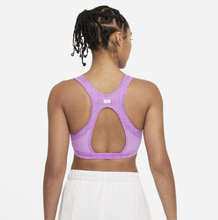 Nike Swoosh Femme Women's Medium-Support 1-Piece Pad Printed Sports Bra - Purple
