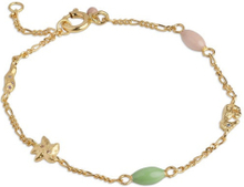Enamel Copenhagen Bracelet, Oceania Dusty green/Light peach - 15,5 cm