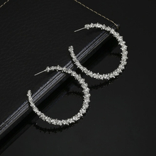 Vintage Round Fashion Earrings Female Jewellery(white)