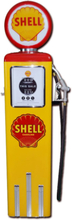 Shell 8 Ball Elektrische Benzinepomp Zonder Voet - Rood & Geel - Reproductie