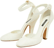 Canvas Mary Jane Pumps