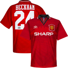 Man Utd Shirt Thuis 1994-1996 + Beckham 24 - Maat L