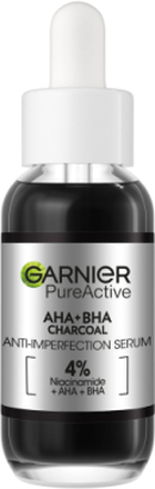 Garnier Skinactive Pureactive Charcoal Anti-Imperfection Serum 30 Ml Serum Ansiktspleie Nude Garnier*Betinget Tilbud
