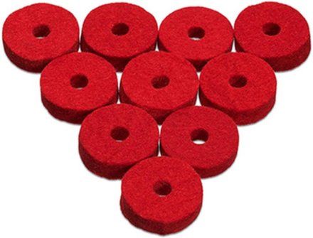 Ahead Red Natural Wool Cymbal Felts(10 pack)