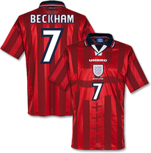 Engeland Authentic Shirt Uit 1997-1999 + Beckham 7