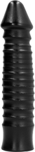 All Black: Ribbed Dildo, 26 cm