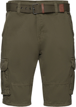 Inmonroe Bottoms Shorts Cargo Shorts Khaki Green INDICODE