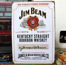 Emaljeskilt Jim Beam bourbon whiskey