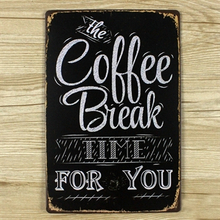 Emaljeskilt Coffee break time for you