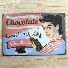 Emaljeskilt Chocolate doesn't ask Questions