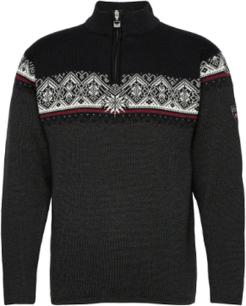 Moritz Masc Sweater Knitwear Half Zip Pullover Grå Dale Of Norway*Betinget Tilbud