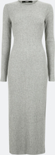 Damira stickad klänning - Melerad grå