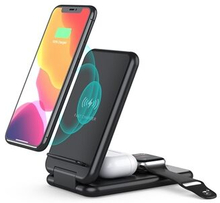 B-13 Foldable 3-in-1 Wireless Charger 15W Max Qi-Certified Wireless Phone Charger Stand Wireless Cha