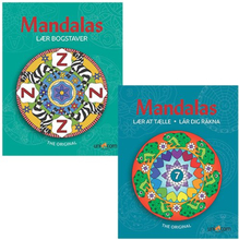 Lær at tælle med Mandalas & Lær Bogstaver med Mandalas