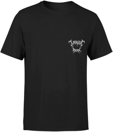 Jurassic Park Jurassic Park Death Metal Embroidered Logo Unisex T-Shirt - Black - XS