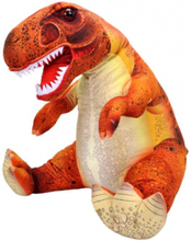 Wild Republic knuffel T-Rex junior 58 cm pluche oranje
