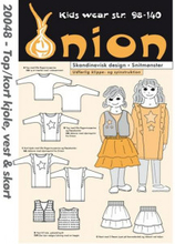ONION Snittmnster barn 20048 Topp/kort klnning, vst & kjol Str. 98-