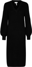 Objmalena L/S Knit Dress Noos Maxiklänning Festklänning Black Object
