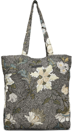 New Shopper Flower Linen Bags Totes Multi/mønstret Ceannis*Betinget Tilbud
