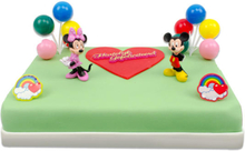 Mickey en Minnie Marsepeintaart