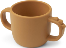 Peekaboo 2-Handle Cup Croco Home Meal Time Cups & Mugs Cups Gul D By Deer*Betinget Tilbud