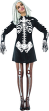 Skelettklänning Maskeraddräkt - One size