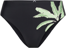 Palm Paradise High Rise Pant Swimwear Bikinis Bikini Bottoms High Waist Bikinis Black Seafolly
