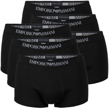 Armani Pure Cotton Trunks 6P Schwarz Baumwolle X-Large Herren